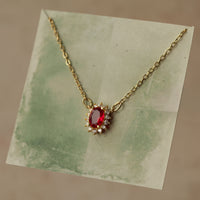 Ruby Oval Regency Jewel Necklace