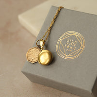 Antique Medallion Charm Locket Necklace