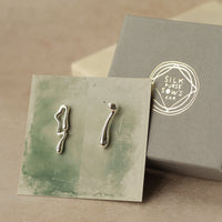 Silver Liquid Drop Earrings