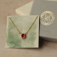 Ruby Oval Regency Jewel Necklace