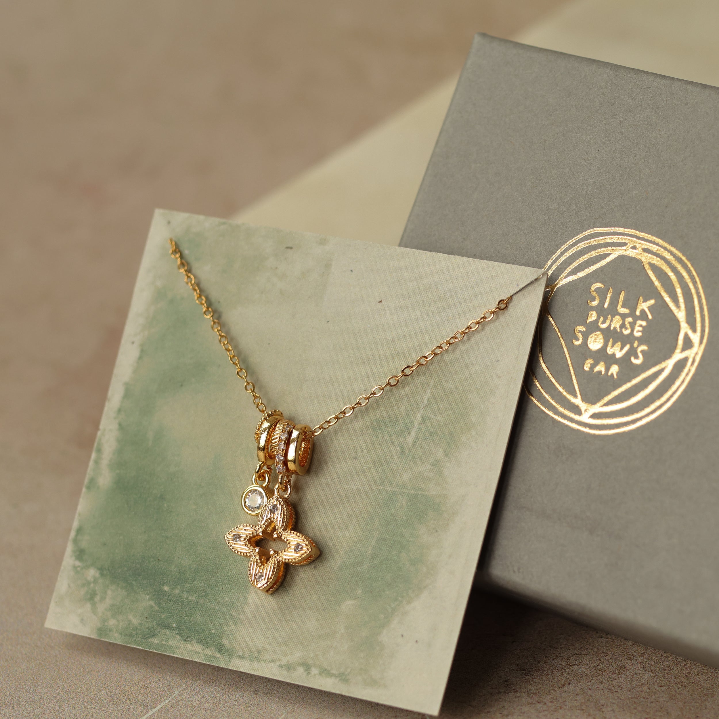 Clover Good Luck Charm Necklace