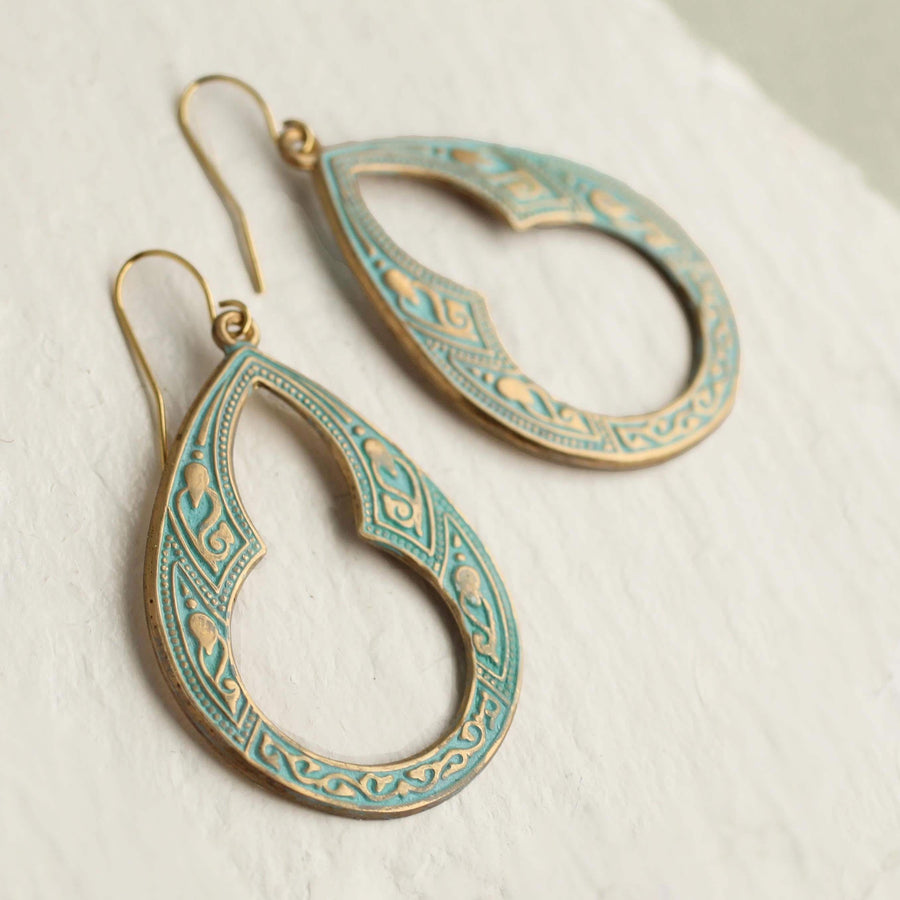 Carved Hoop Earrings