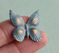 Grey & Copper Butterfly Brooch