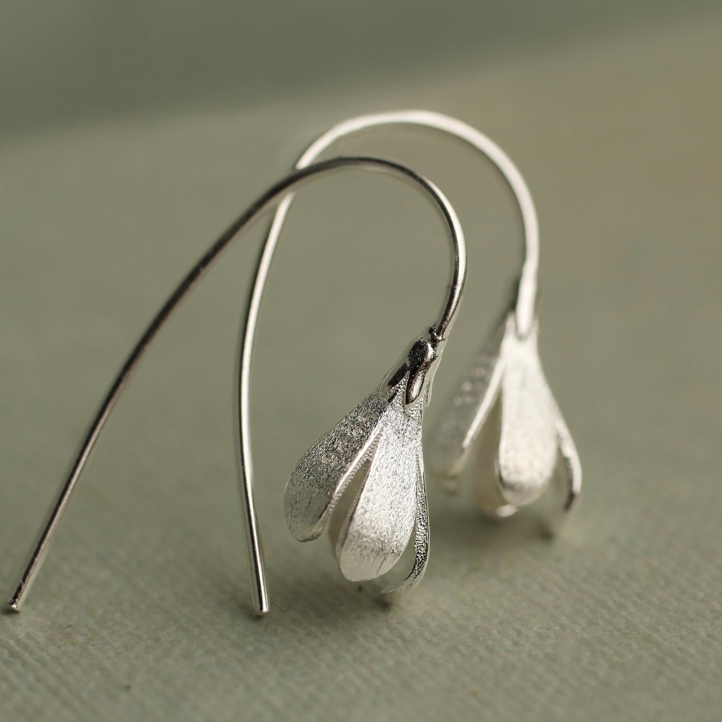Sterling Silver Snowdrop Earrings - Earrings