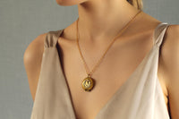 Gold Thistle Locket