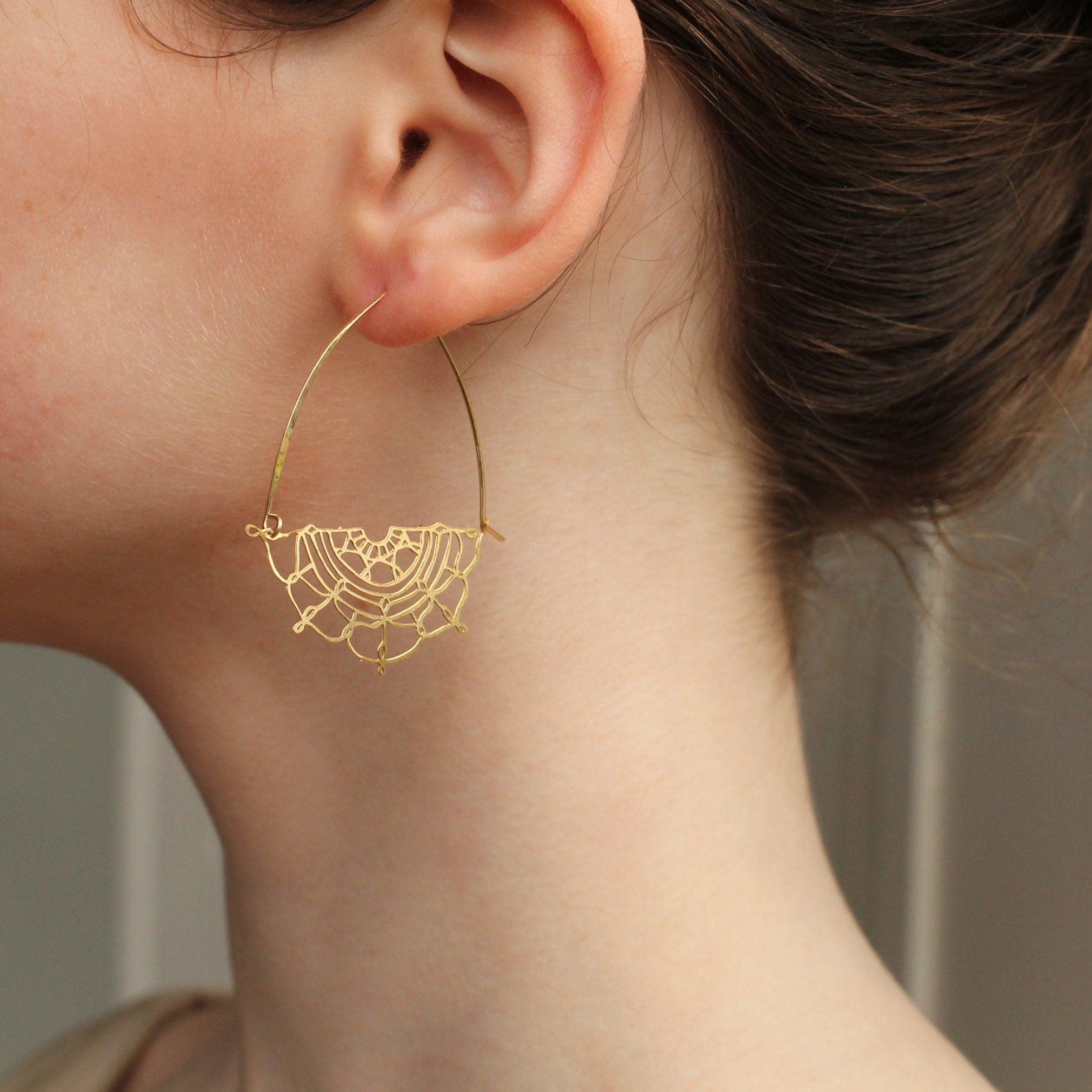 Lace Hoop Earrings