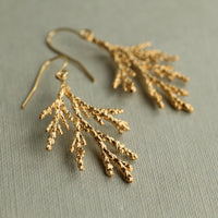 Conifer Branch Botanical Earrings