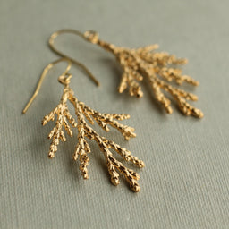 Conifer Branch Botanical Earrings