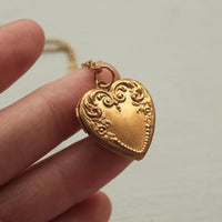 Vintage Heart Locket Necklace