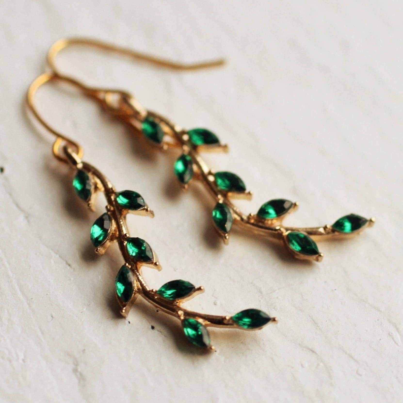 Emerald Branch Earrings