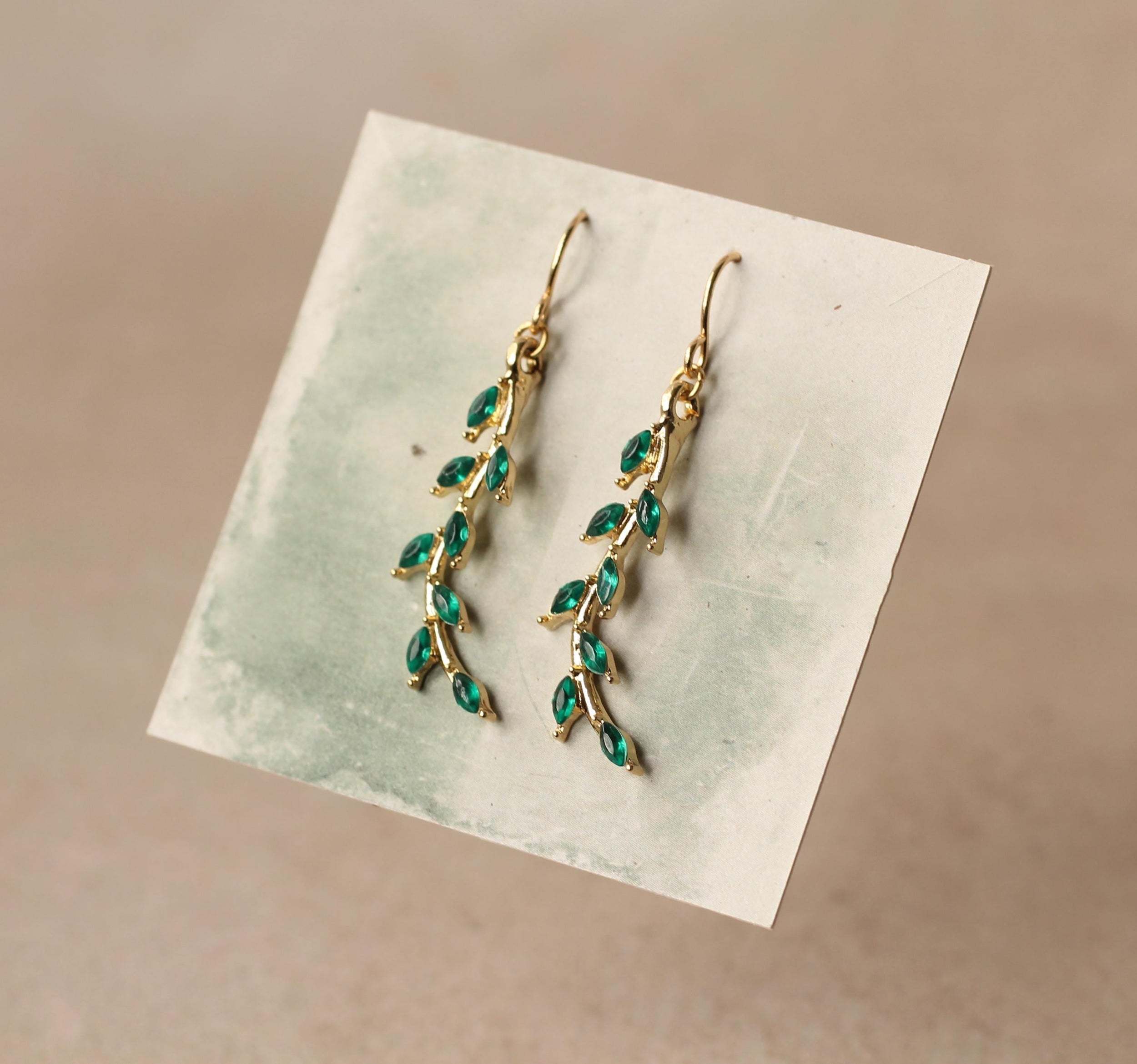 Emerald Branch Earrings