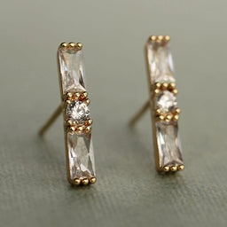 Classic Baguette Studs