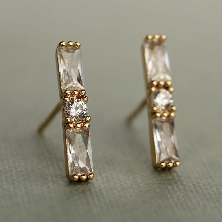 Classic Baguette Studs