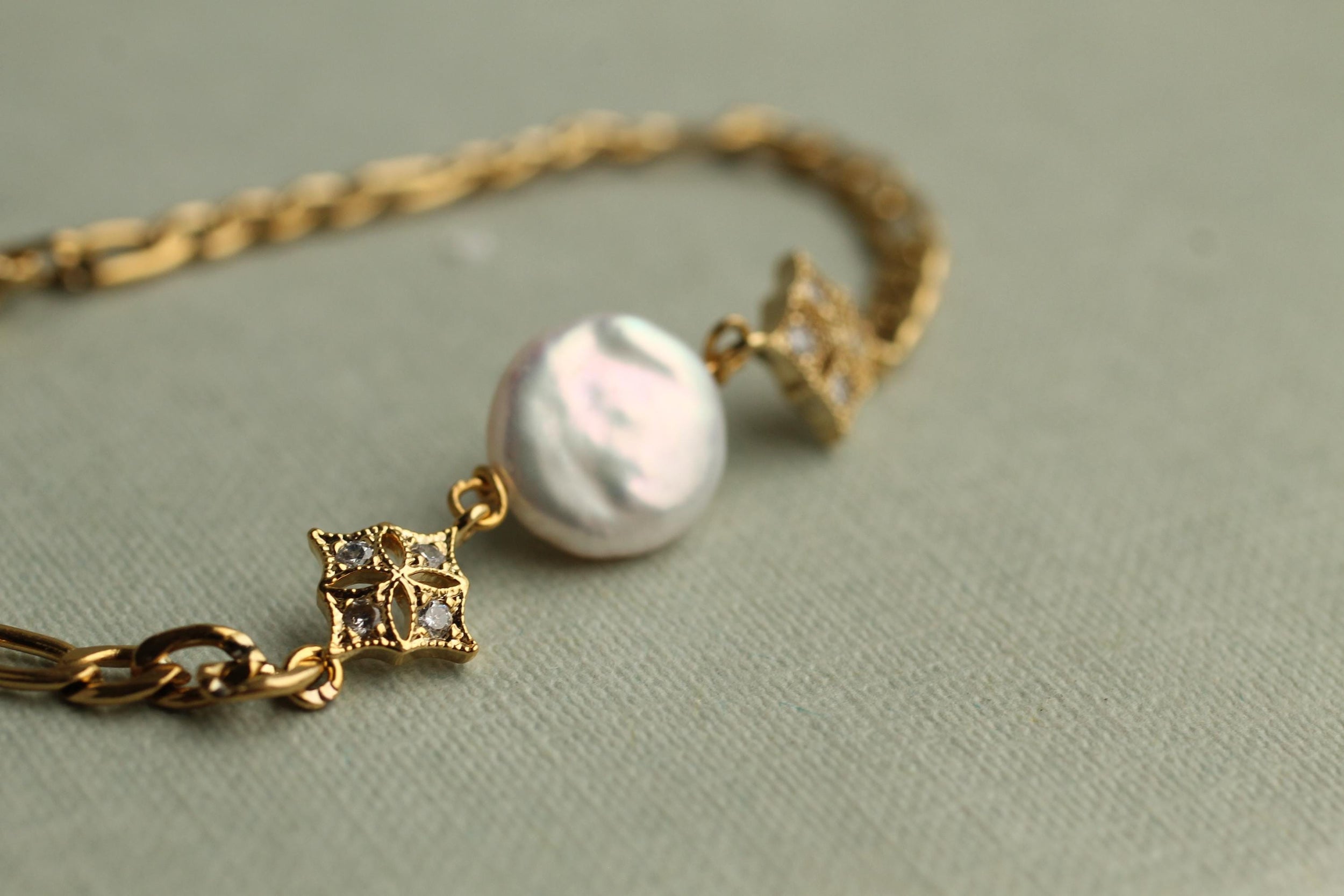 Art Deco Harlequin Pearl Bracelet
