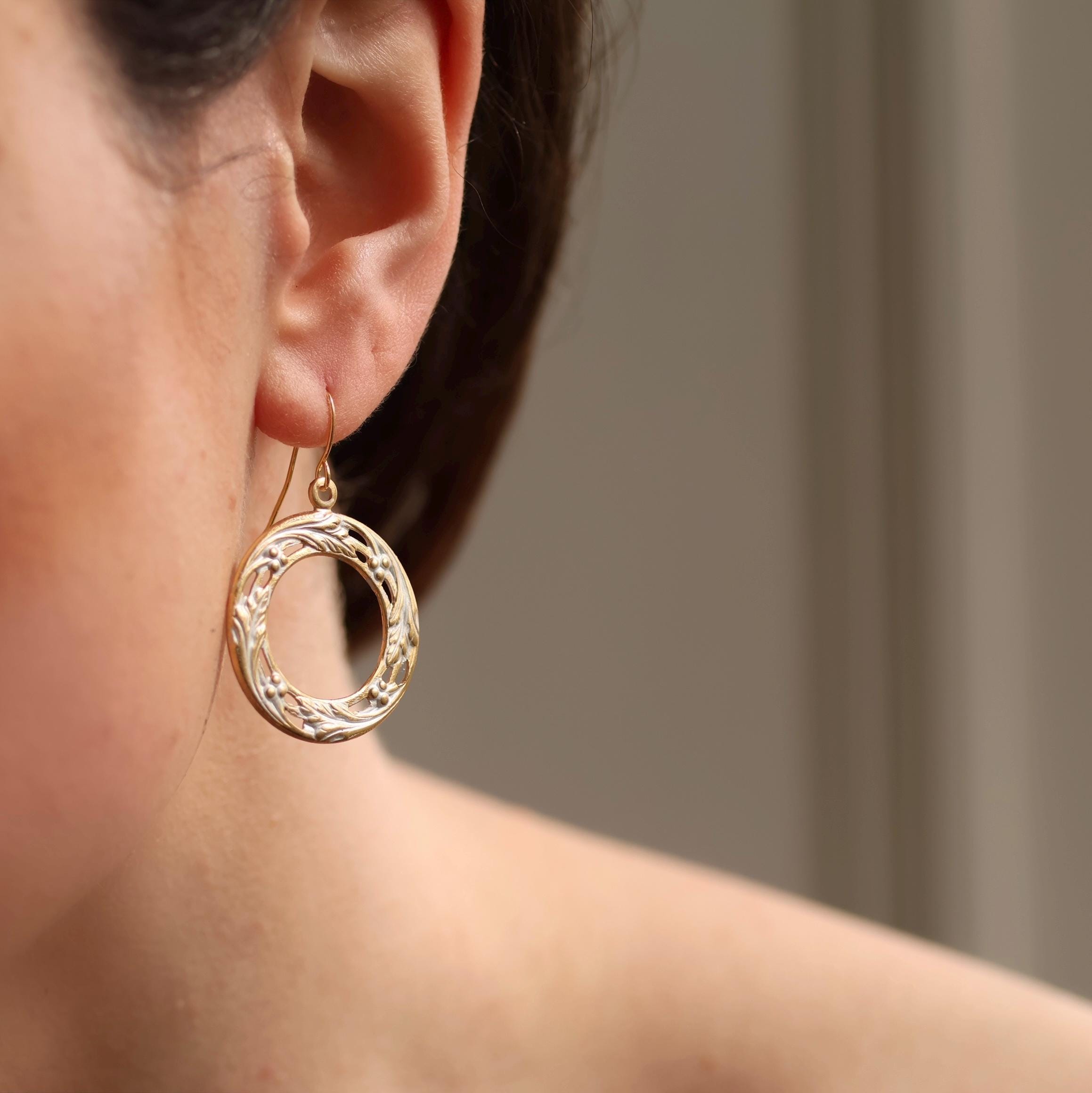 Grapevine Hoop Earrings