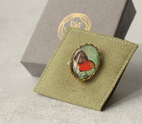 Light Robin Bird Brooch
