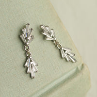 Art Deco Silver Drop Earrings