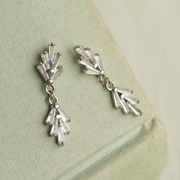 Art Deco Silver Drop Earrings