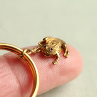 Tiny Frog Charm Keyring