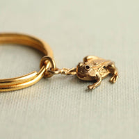 Tiny Frog Charm Keyring