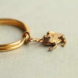 Tiny Frog Charm Keyring