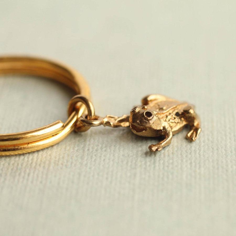 Tiny Frog Charm Keyring