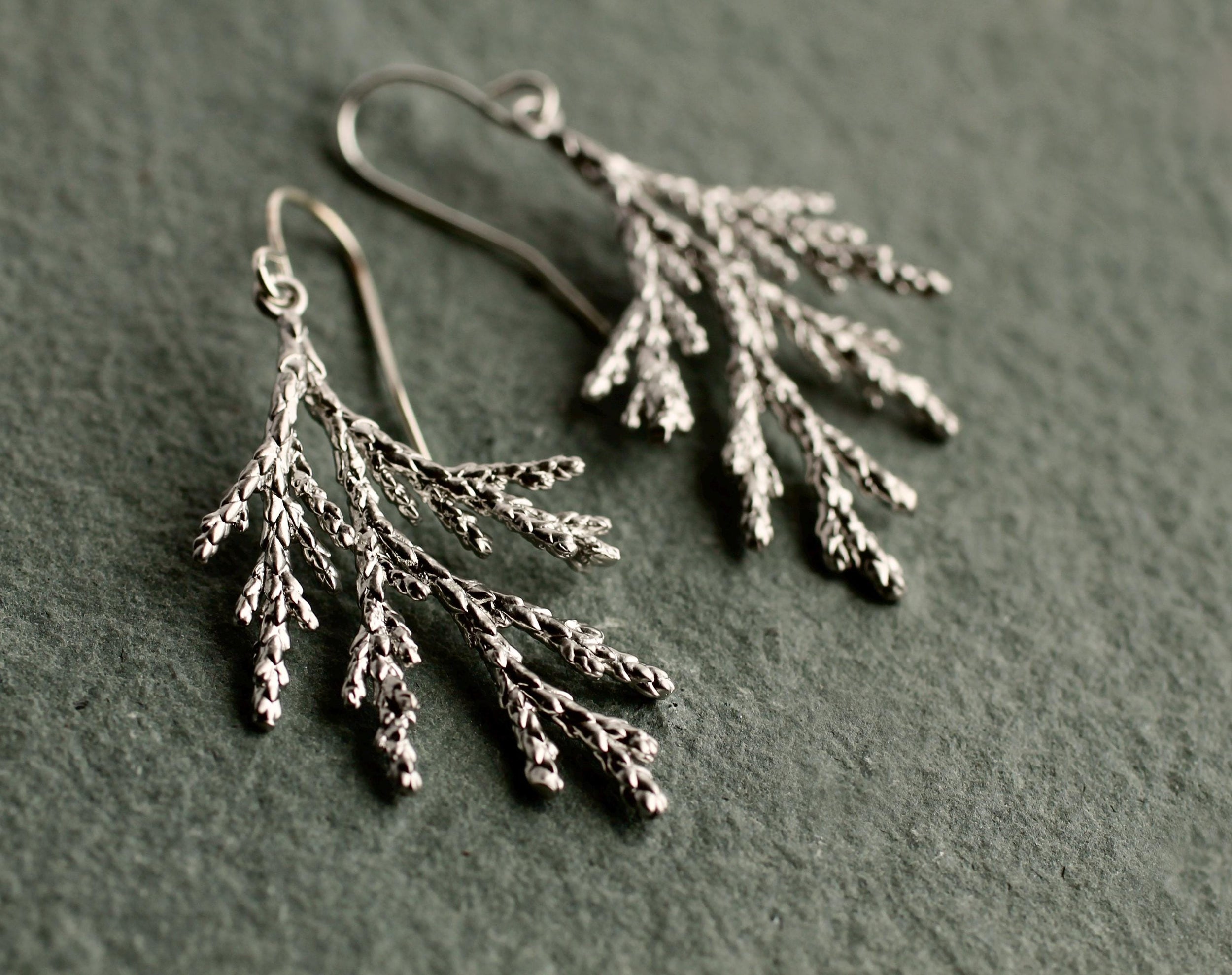 Conifer Branch Botanical Earrings