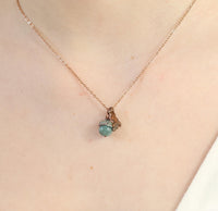 Copper and Jade Acorn Necklace