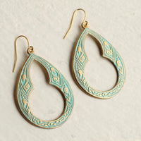 Carved Hoop Earrings