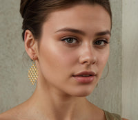 Gold Lace Bohemian Earrings