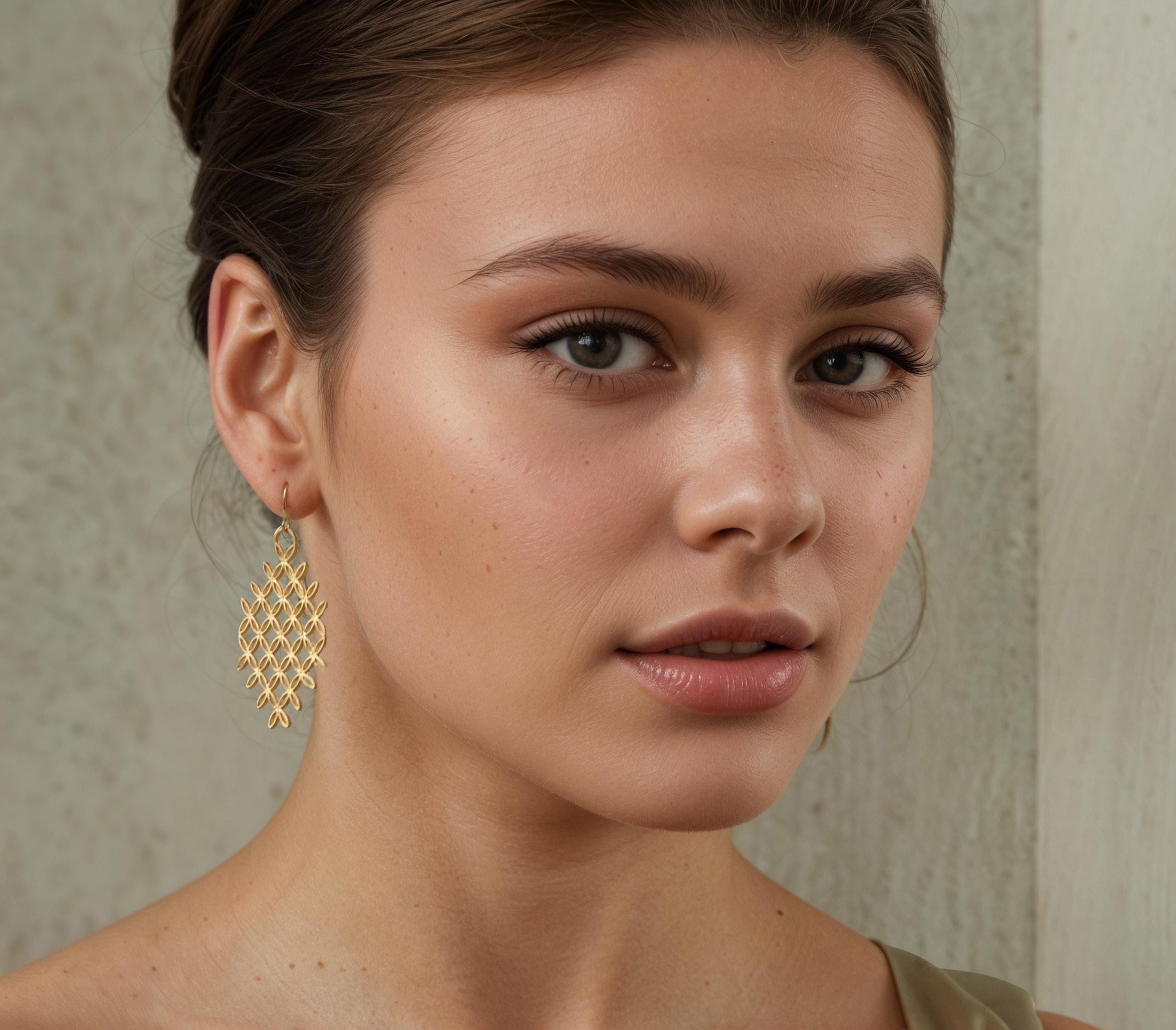 Gold Lace Bohemian Earrings