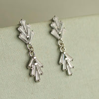 Art Deco Silver Drop Earrings