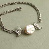 Freshwater Pearl Flower Girl Bracelet