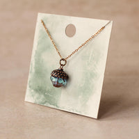 Amber Acorn Necklace