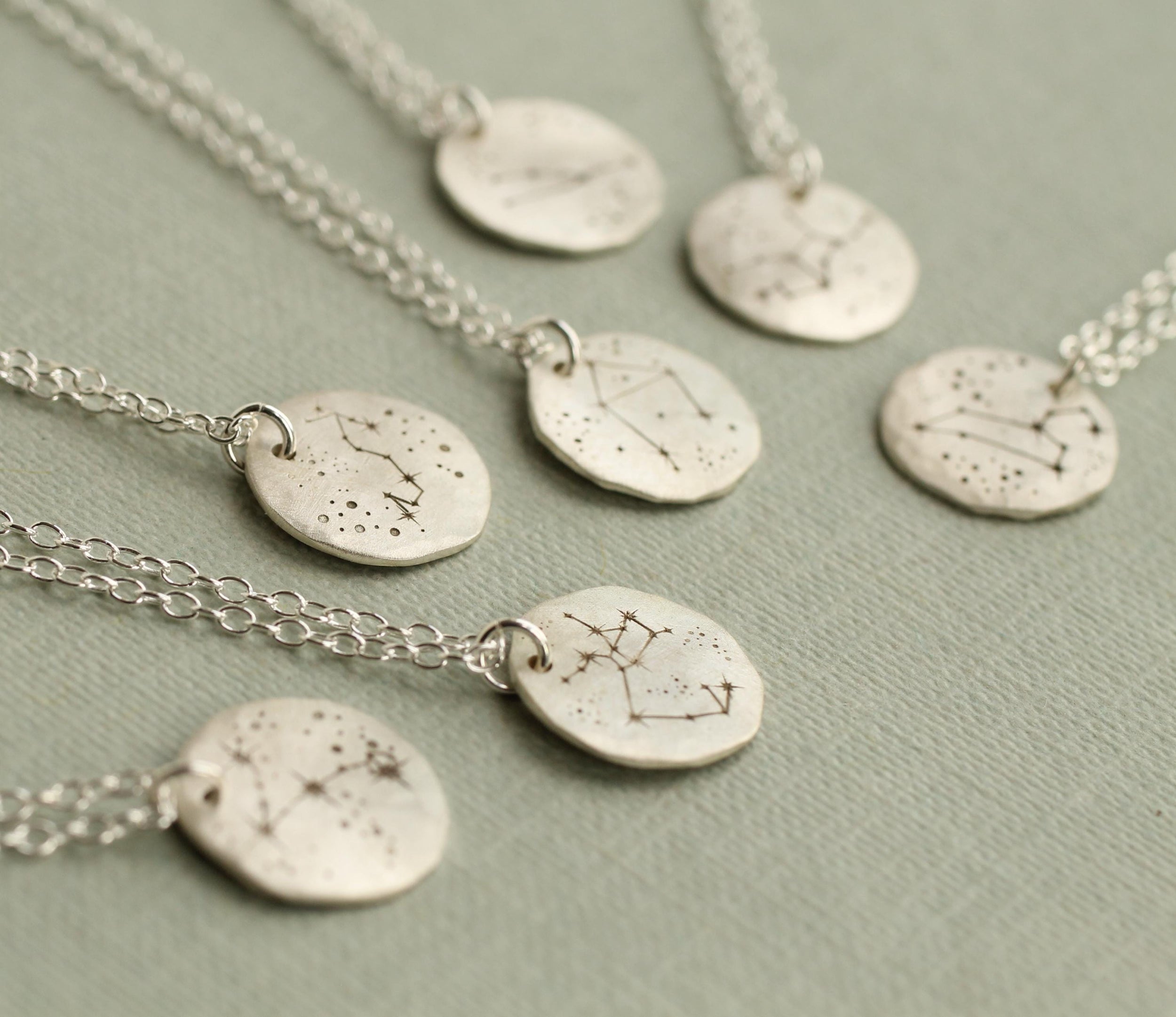 Sterling Silver Zodiac Constellation Necklace