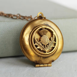 Gold Thistle Locket