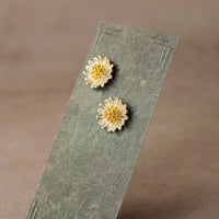 Sterling Silver Daisy Stud Earrings