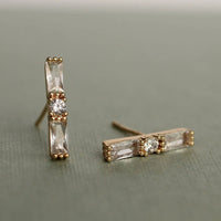 Classic Baguette Studs