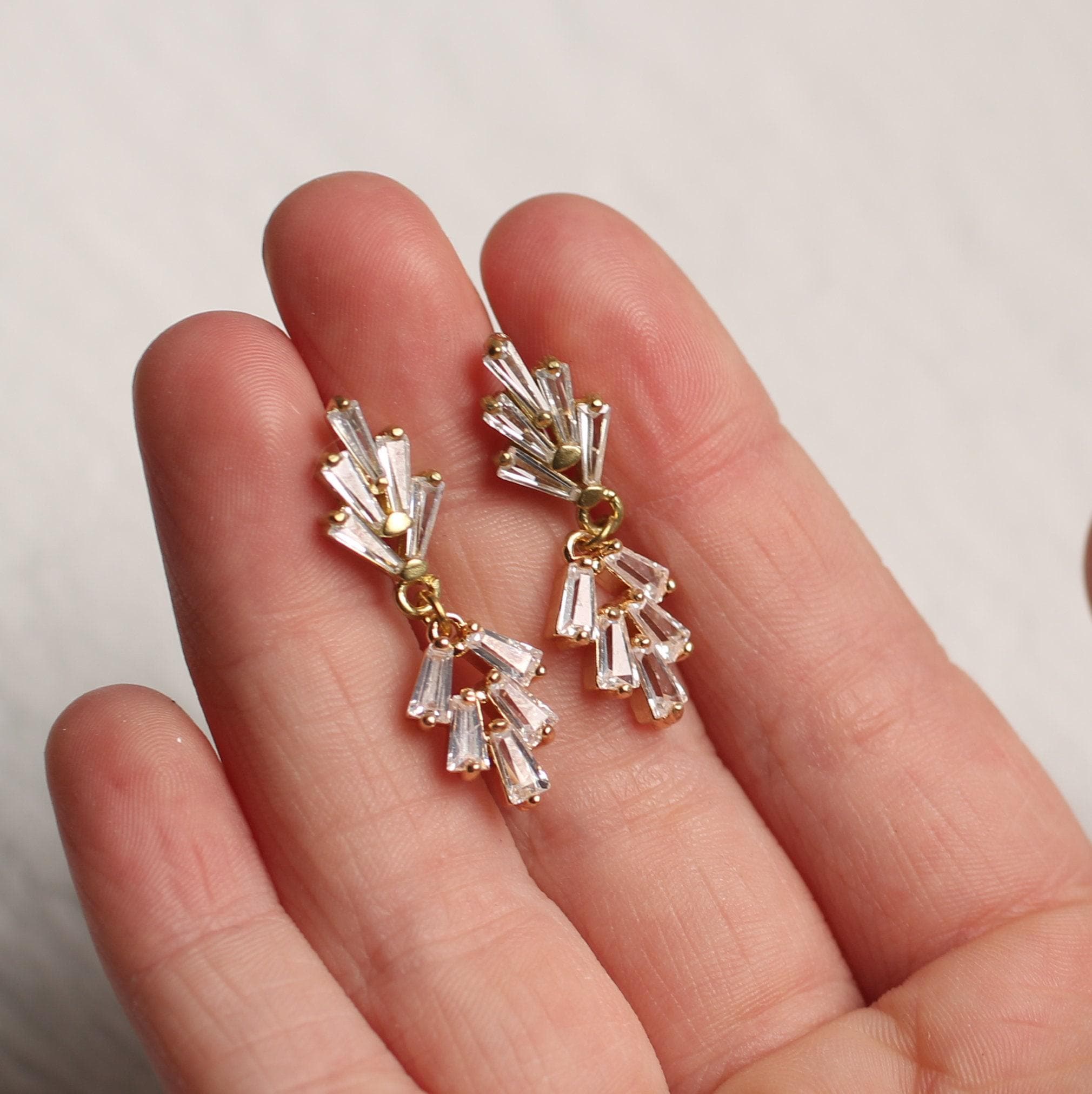 Art Deco Silver Drop Earrings