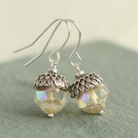 Yellow Opal Acorn Earrings