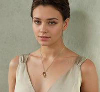 Burnt Orange Acorn Necklace