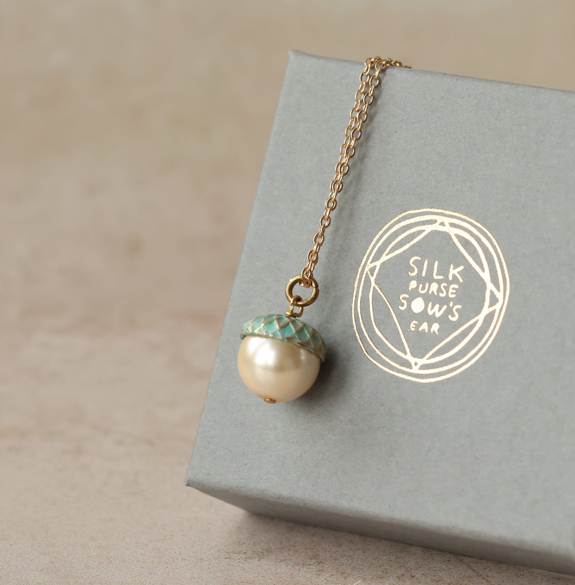 Gold Pearl & Turquoise Earrings