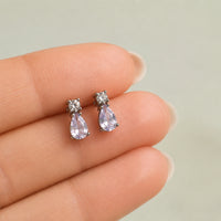 Lilac Alexandrite Stud Earrings