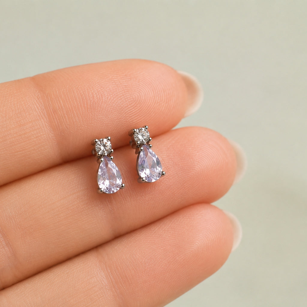 Lilac Alexandrite Stud Earrings