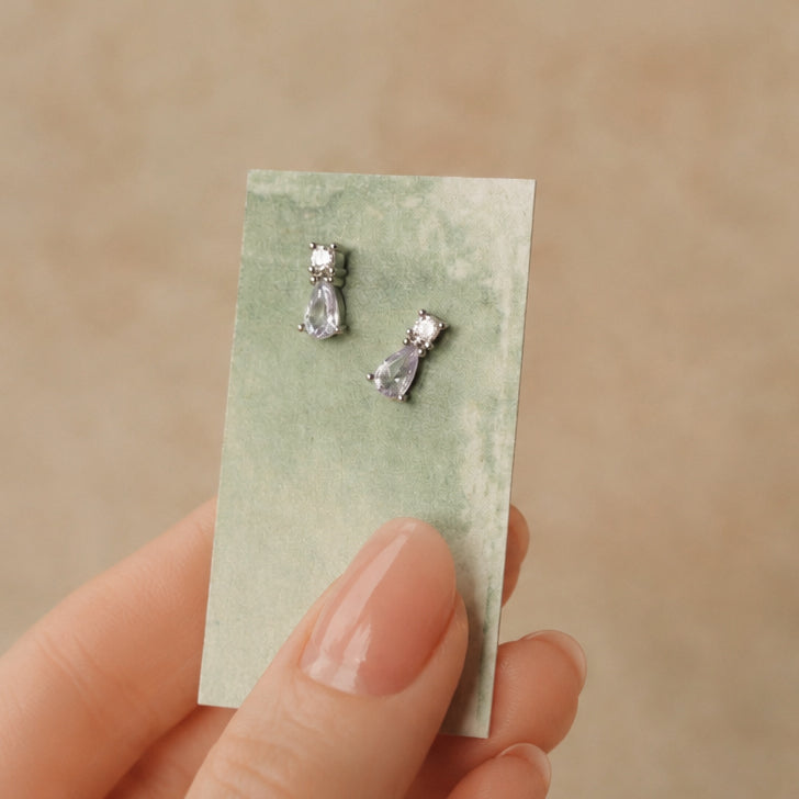 Lilac Alexandrite Stud Earrings