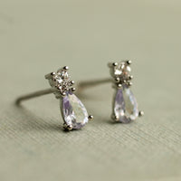 Lilac Alexandrite Stud Earrings