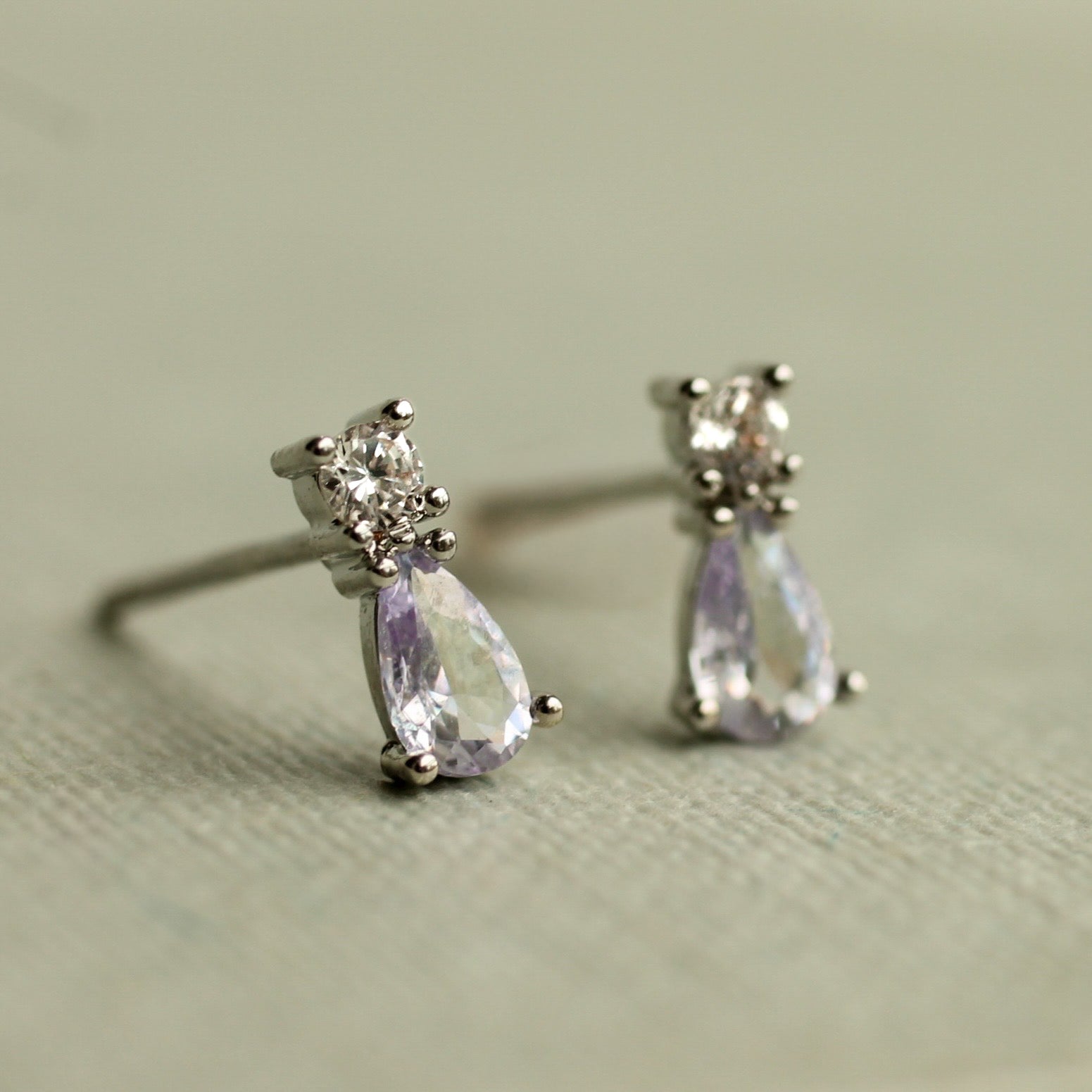 Lilac Alexandrite Stud Earrings