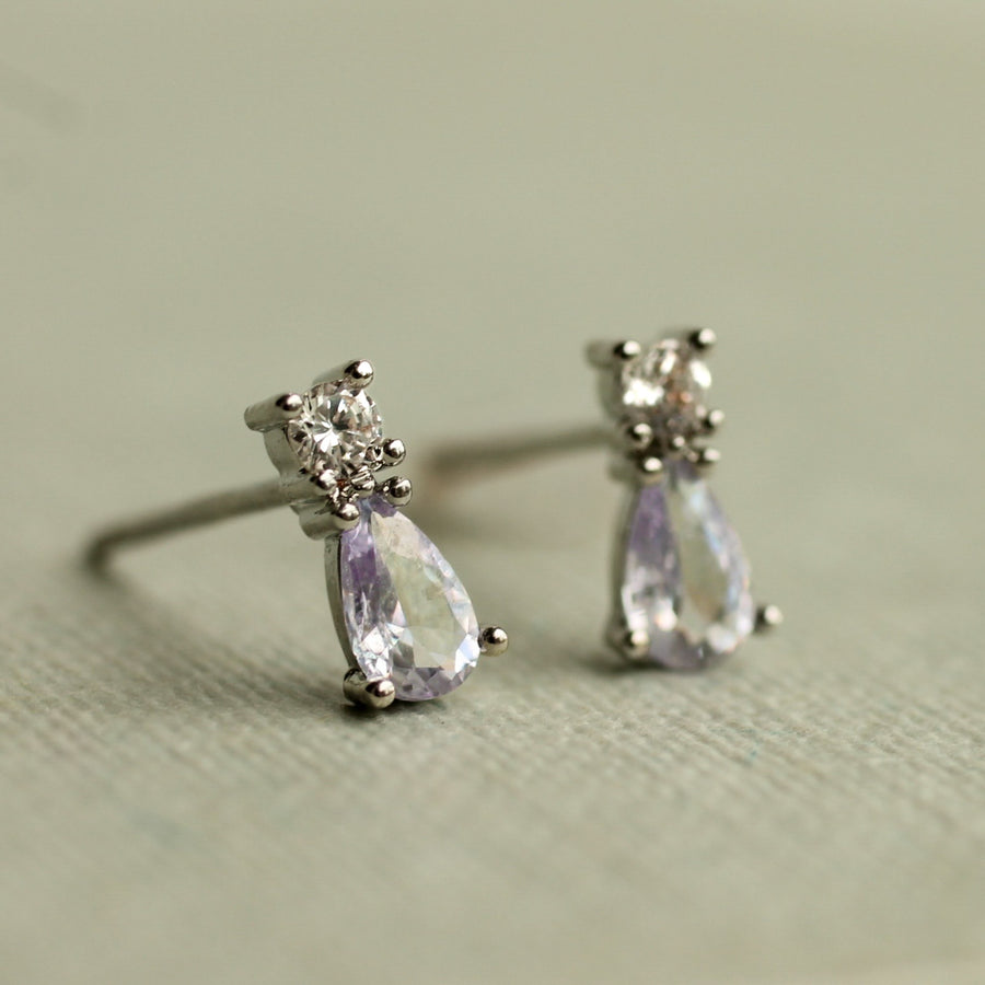 Lilac Alexandrite Stud Earrings