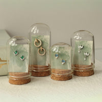 Emerald Gold Vermeil Crown Stud Earrings