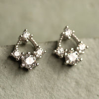 Silver Arch Stud Earrings